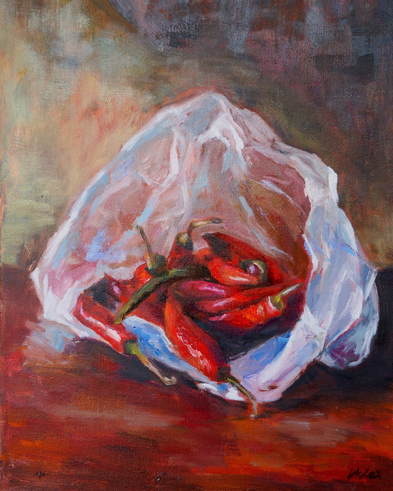 Chili Peppers in a Plastic Bag