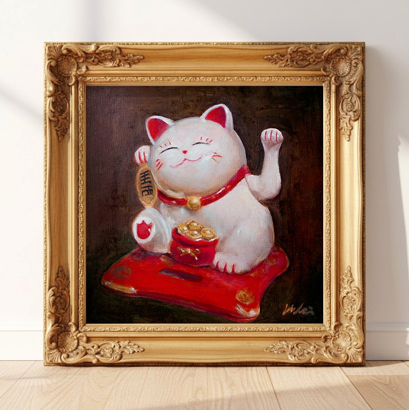 Lucky Cat (Maneki Neko) - Art Print