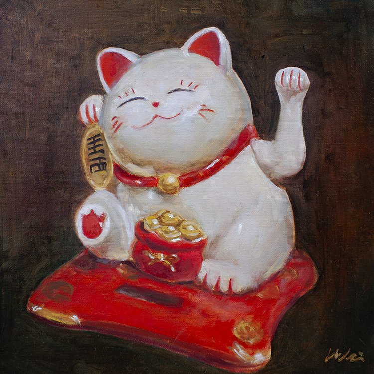 Lucky Cat (Maneki Neko) - Art Print